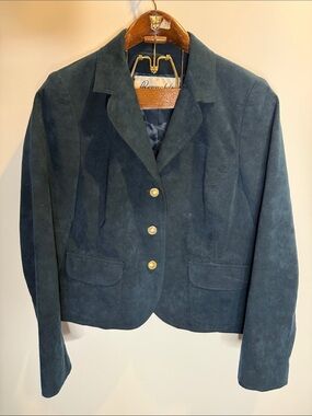 Vintage Reynolds Suede Blazer Jacket Blue,
